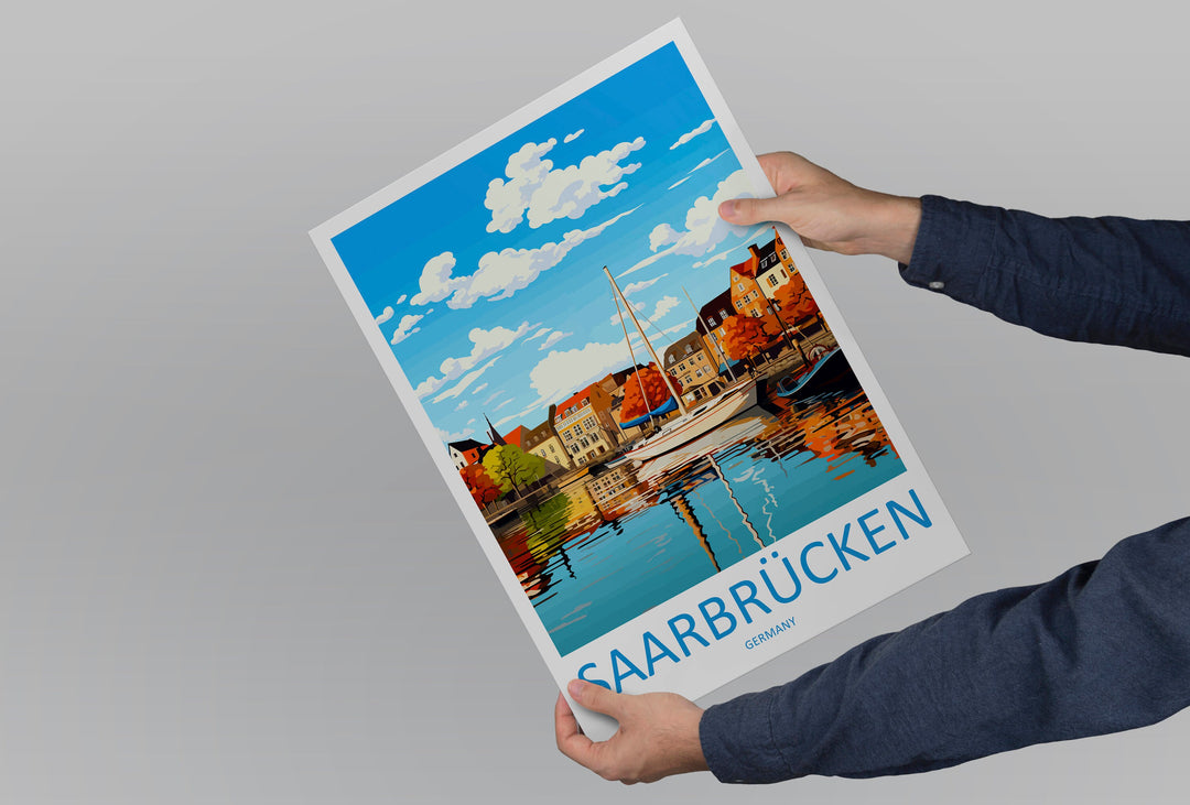 Saarbrücken Travel Print Wall Art Saarbrücken Wall Hanging Home Decor Saarbrücken Gift Art Lovers Wall Art Print Art Saarbrücken Germany