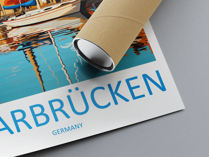 Saarbrücken Travel Print Wall Art Saarbrücken Wall Hanging Home Decor Saarbrücken Gift Art Lovers Wall Art Print Art Saarbrücken Germany