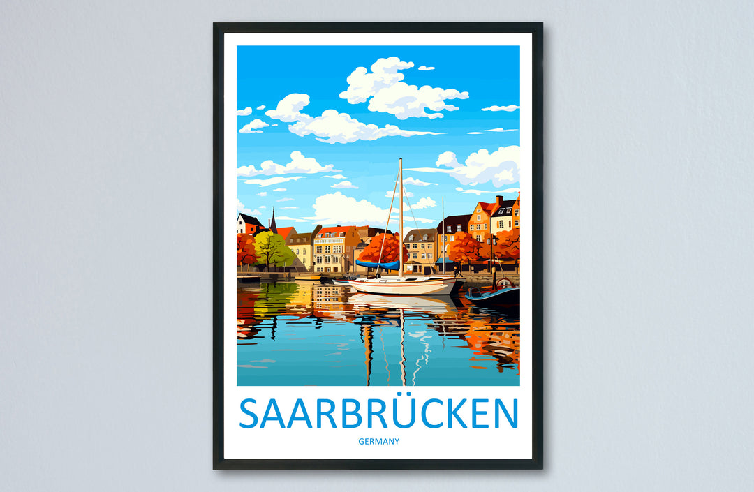 Saarbrücken Travel Print Wall Art Saarbrücken Wall Hanging Home Decor Saarbrücken Gift Art Lovers Wall Art Print Art Saarbrücken Germany