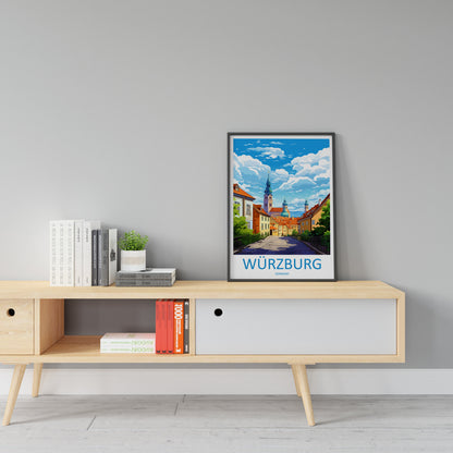 Würzburg Travel Print Wall Art Würzburg Wall Hanging Home Decor Würzburg Gift Art Lovers Wall Art Print Art Würzburg Germany
