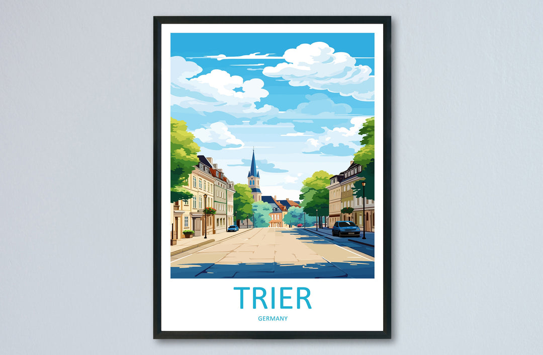 Trier Travel Print Wall Art Trier Wall Hanging Home Decor Trier Gift Art Lovers Wall Art Print Art Trier Germany