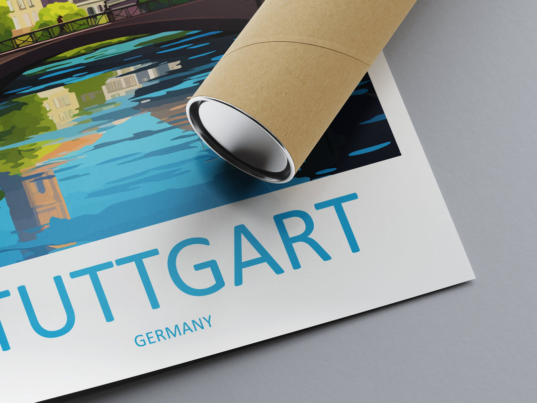 Stuttgart Travel Print Wall Art Stuttgart Wall Hanging Home Decor Stuttgart Gift Art Lovers Wall Art Print Art Stuttgart Germany