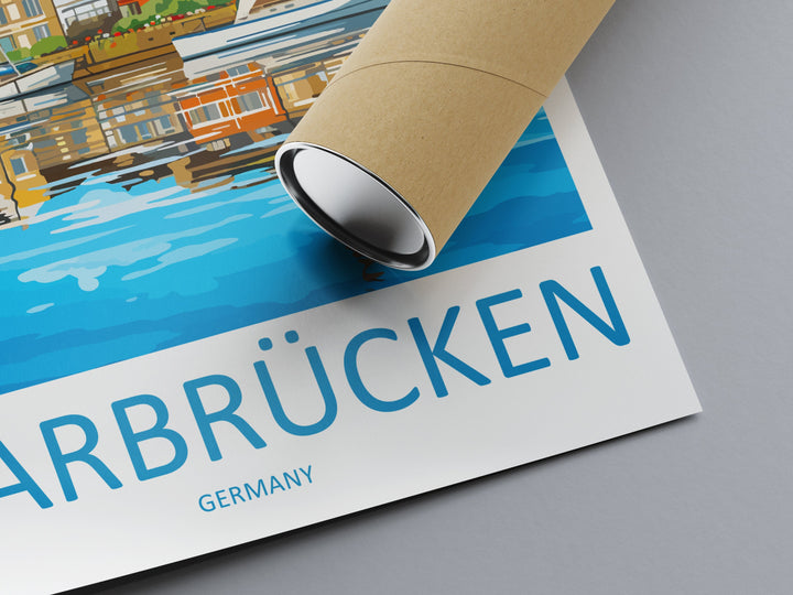 Saarbrücken Travel Print Wall Art Saarbrücken Wall Hanging Home Decor Saarbrücken Gift Art Lovers Wall Art Print Art Saarbrücken Germany