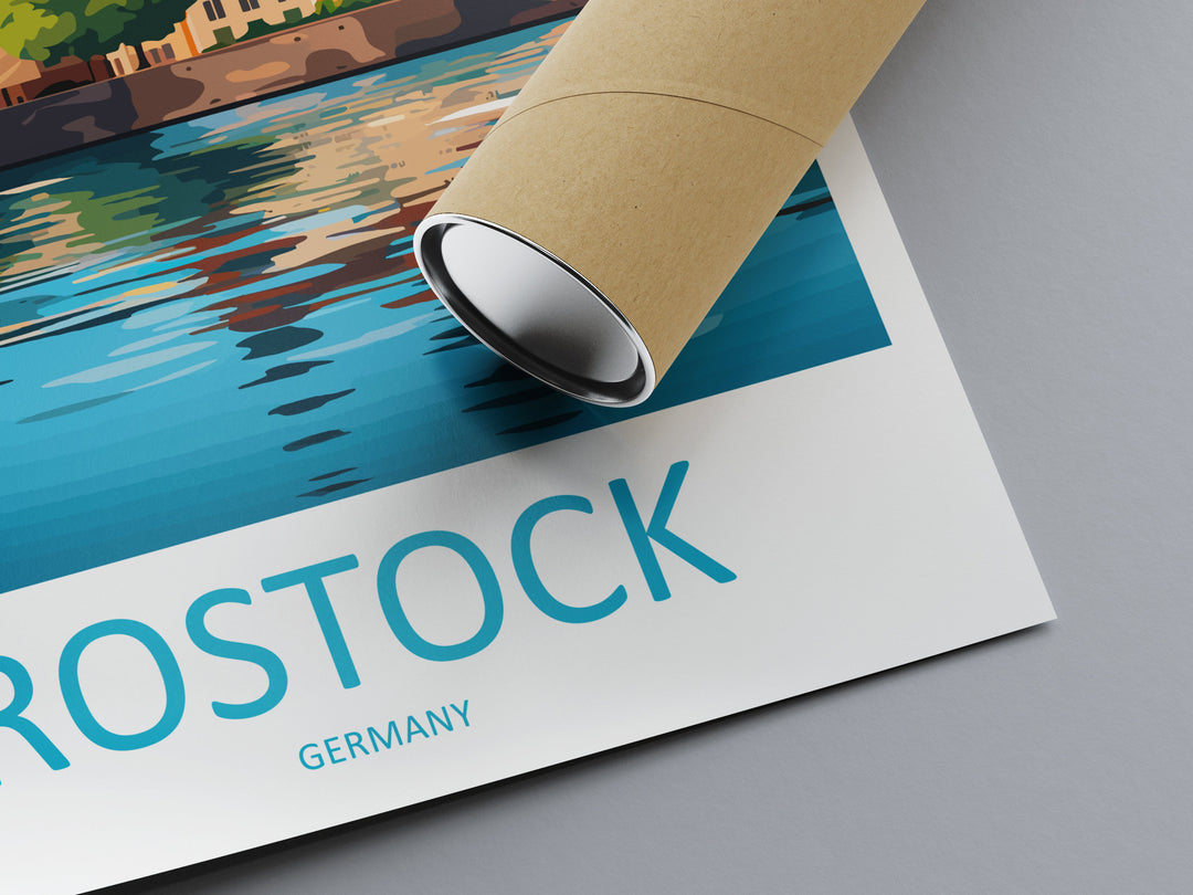Rostock Travel Print Wall Art Rostock Wall Hanging Home Decor Rostock Gift Art Lovers Wall Art Print Art Rostock Germany