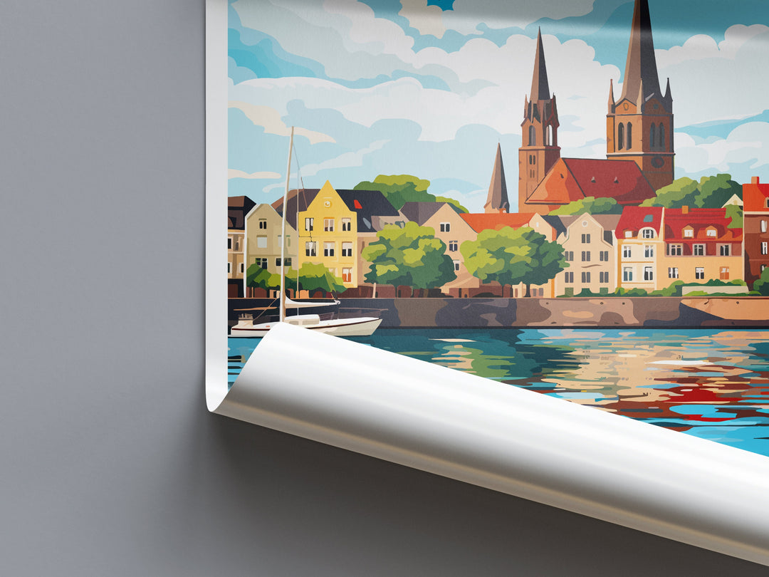 Rostock Travel Print Wall Art Rostock Wall Hanging Home Decor Rostock Gift Art Lovers Wall Art Print Art Rostock Germany
