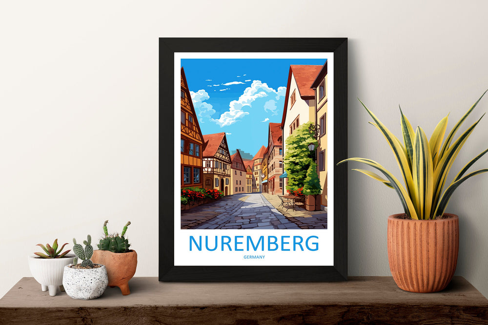 Nuremberg Travel Print Wall Art Nuremberg Wall Hanging Home Decoration Nuremberg Gift Art Lovers Wall Art Print Art Nuremberg Germany Poster