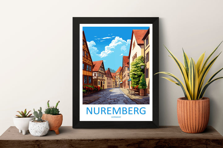 Nuremberg Travel Print Wall Art Nuremberg Wall Hanging Home Decoration Nuremberg Gift Art Lovers Wall Art Print Art Nuremberg Germany Poster