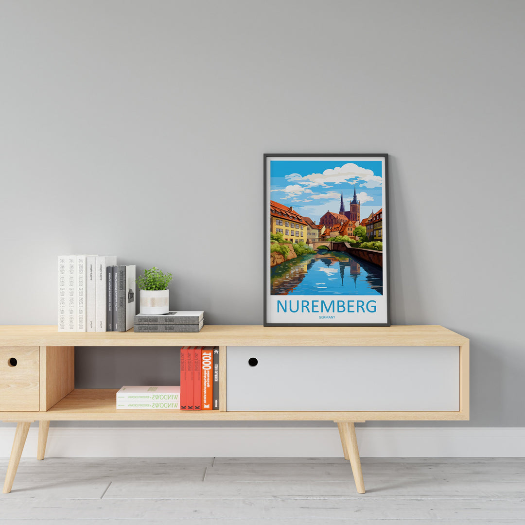 Nuremberg Travel Print Wall Art Nuremberg Wall Hanging Home Decoration Nuremberg Gift Art Lovers Wall Art Print Art Nuremberg Germany Poster