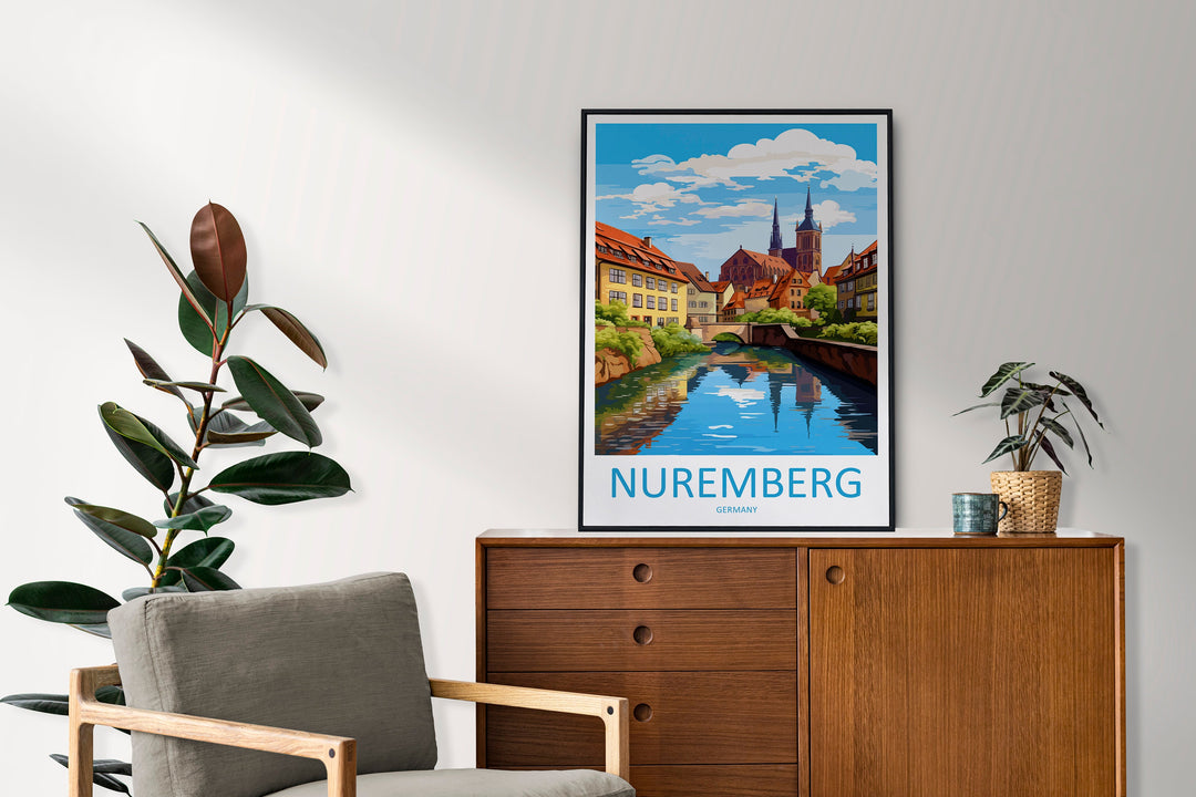 Nuremberg Travel Print Wall Art Nuremberg Wall Hanging Home Decoration Nuremberg Gift Art Lovers Wall Art Print Art Nuremberg Germany Poster