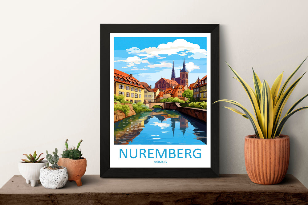 Nuremberg Travel Print Wall Art Nuremberg Wall Hanging Home Decoration Nuremberg Gift Art Lovers Wall Art Print Art Nuremberg Germany Poster