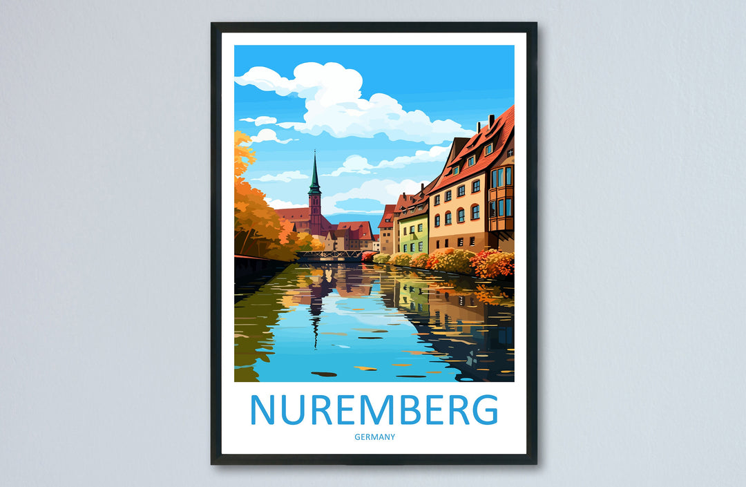 Nuremberg Travel Print Wall Art Nuremberg Wall Hanging Home Decoration Nuremberg Gift Art Lovers Wall Art Print Art Nuremberg Germany Poster
