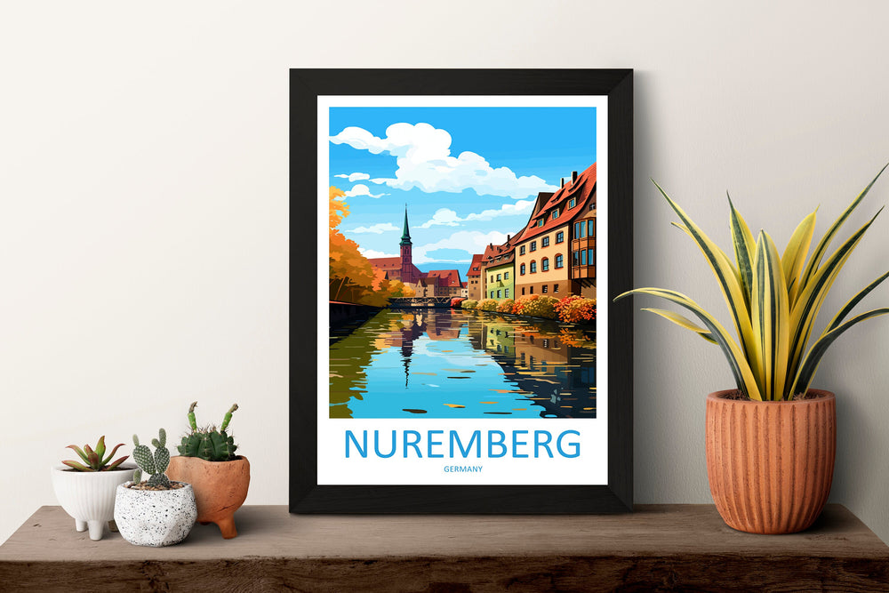 Nuremberg Travel Print Wall Art Nuremberg Wall Hanging Home Decoration Nuremberg Gift Art Lovers Wall Art Print Art Nuremberg Germany Poster