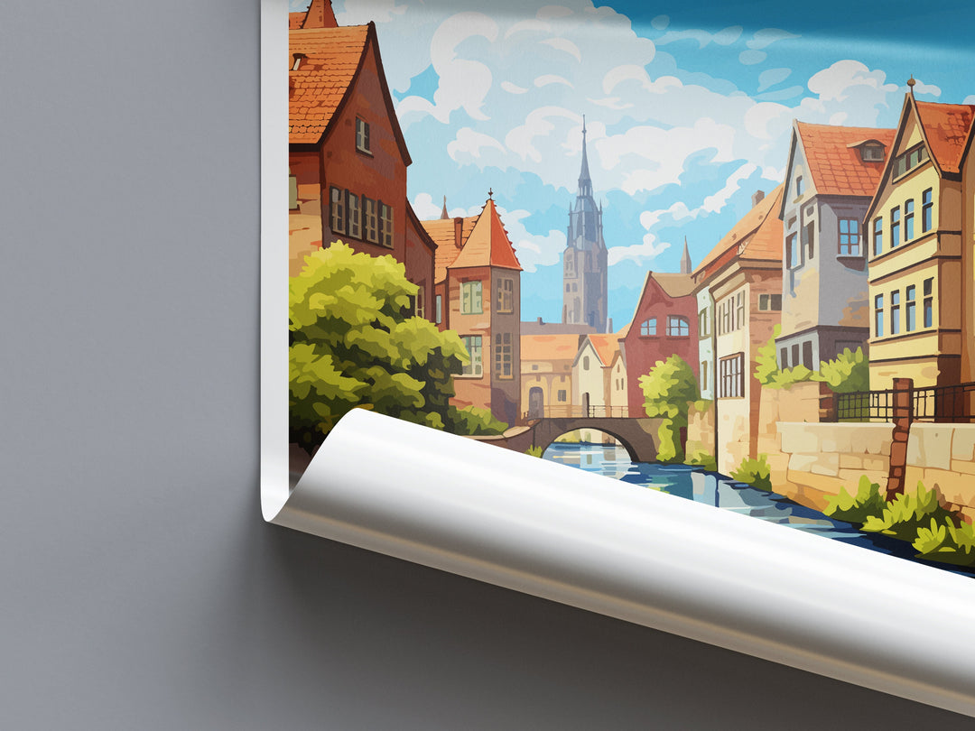 Münster Travel Print Wall Art Münster Wall Hanging Home Decoration Münster Gift Art Lovers Wall Art Print Art Münster Germany Poster