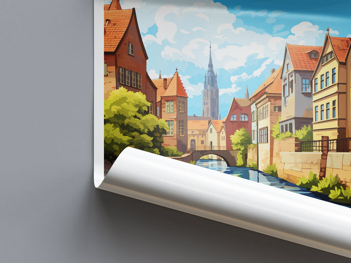Münster Travel Print Wall Art Münster Wall Hanging Home Decoration Münster Gift Art Lovers Wall Art Print Art Münster Germany Poster