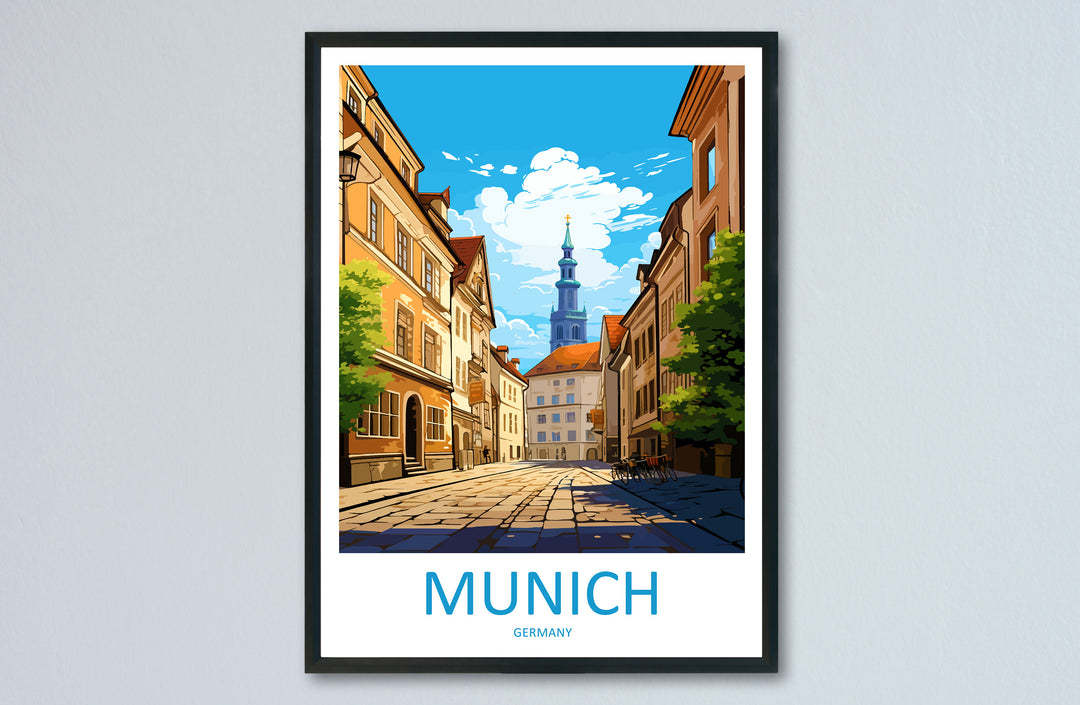 Munich Travel Print Wall Art Munich Wall Hanging Home Decoration Munich Gift Art Lovers Wall Art Print Art Munich Germany Poster