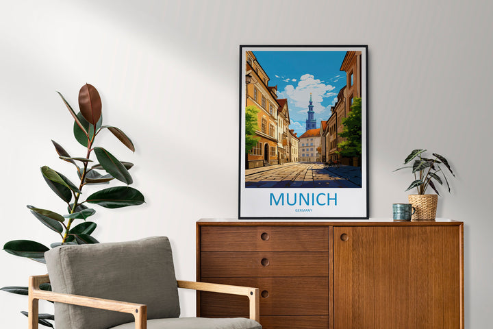 Munich Travel Print Wall Art Munich Wall Hanging Home Decoration Munich Gift Art Lovers Wall Art Print Art Munich Germany Poster