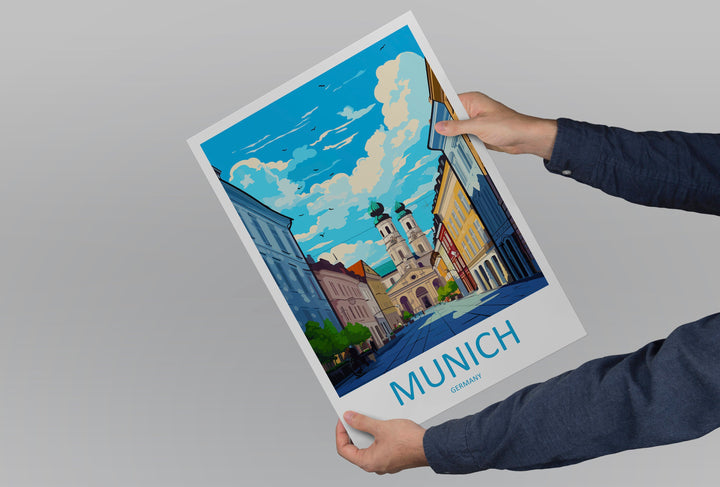 Munich Travel Print Wall Art Munich Wall Hanging Home Decoration Munich Gift Art Lovers Wall Art Print Art Munich Germany Poster