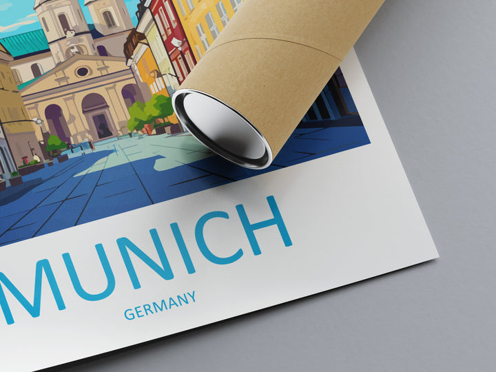 Munich Travel Print Wall Art Munich Wall Hanging Home Decoration Munich Gift Art Lovers Wall Art Print Art Munich Germany Poster