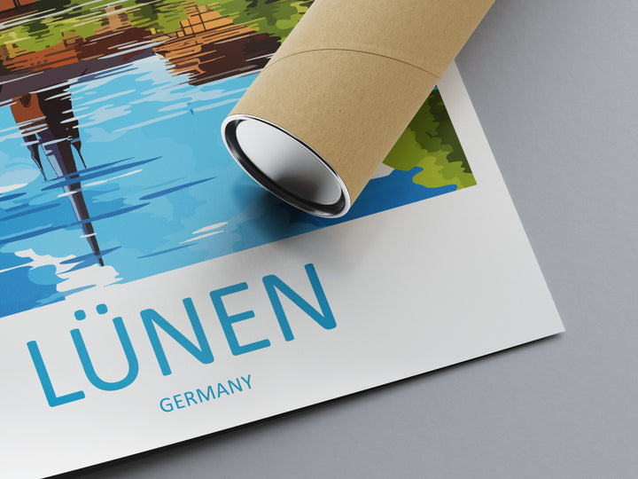 Lünen Travel Print Wall Art Lünen Wall Hanging Home Decoration Lünen Gift Art Lovers Wall Art Print Art Lünen Germany Poster