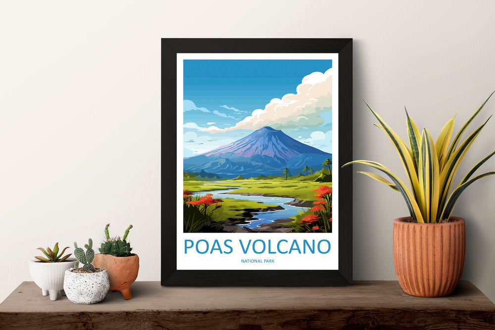Poas Volcano National Park Travel Print Wall Art Poas Volcano National Park Wall Hanging Home Décor Poas Volcano Park Gift Art Lovers