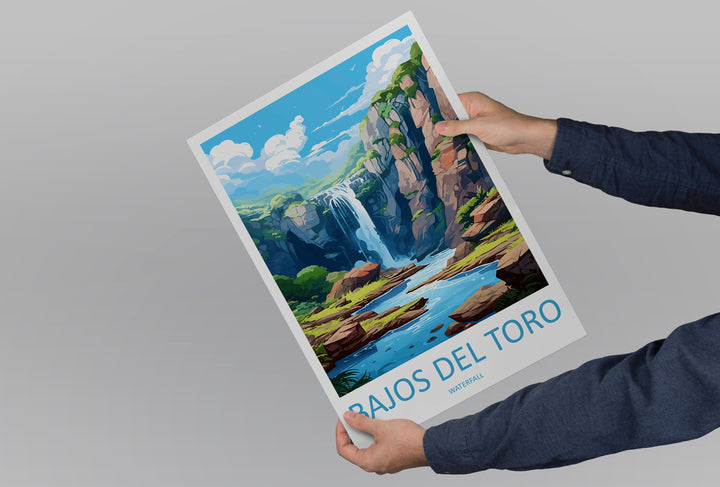 Bajos Del Toro Waterfall Travel Print Wall Art Bajos Del Toro Waterfall Wall Hanging Home Décor Bajos Del Toro Waterfall Gift Art Lovers