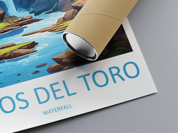 Bajos Del Toro Waterfall Travel Print Wall Art Bajos Del Toro Waterfall Wall Hanging Home Décor Bajos Del Toro Waterfall Gift Art Lovers