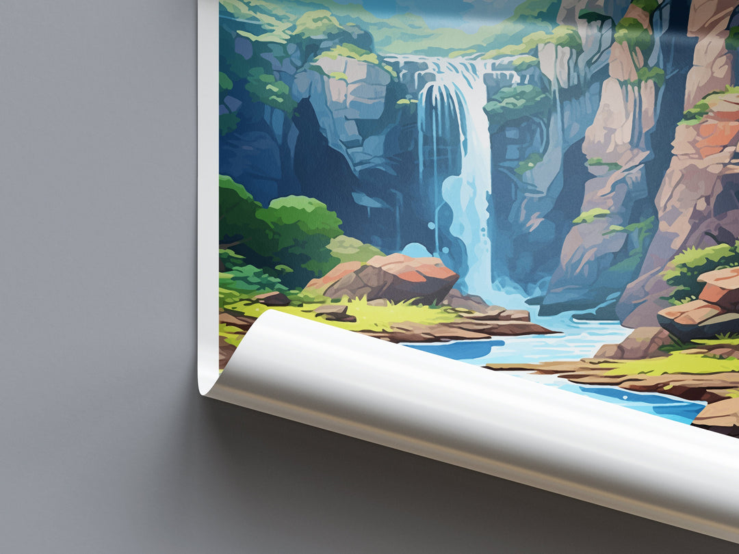 Bajos Del Toro Waterfall Travel Print Wall Art Bajos Del Toro Waterfall Wall Hanging Home Décor Bajos Del Toro Waterfall Gift Art Lovers