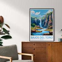 Bajos Del Toro Waterfall Travel Print Wall Art Bajos Del Toro Waterfall Wall Hanging Home Décor Bajos Del Toro Waterfall Gift Art Lovers