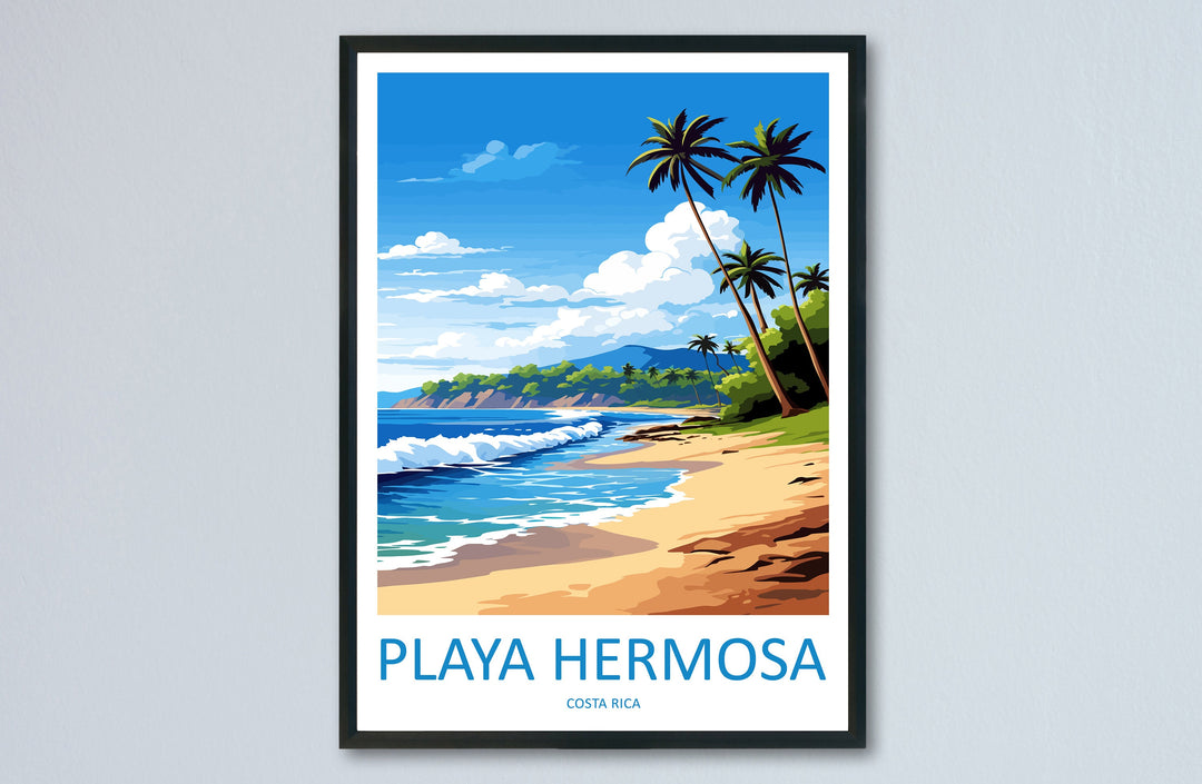 Playa Hermosa Travel Print Wall Art Playa Hermosa Wall Hanging Home Décor Playa Hermosa Gift Art Lovers Costa Rica Wall Art Costa Rica