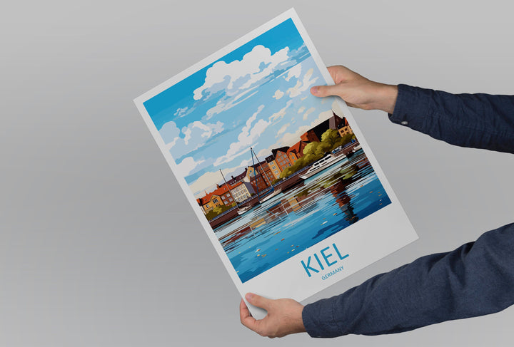 Kiel Travel Print Wall Art Kiel Wall Hanging Home Decoration Kiel Gift Art Lovers Wall Art Print Art Kiel Germany Poster