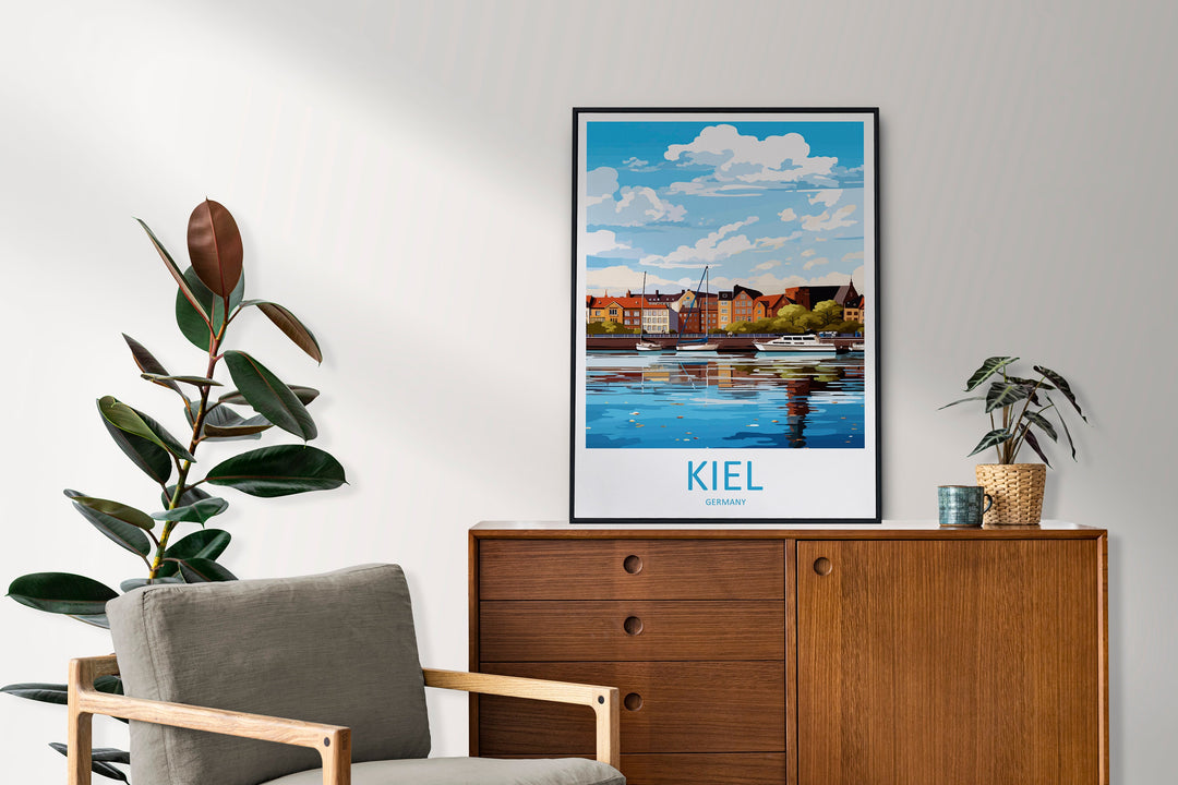 Kiel Travel Print Wall Art Kiel Wall Hanging Home Decoration Kiel Gift Art Lovers Wall Art Print Art Kiel Germany Poster
