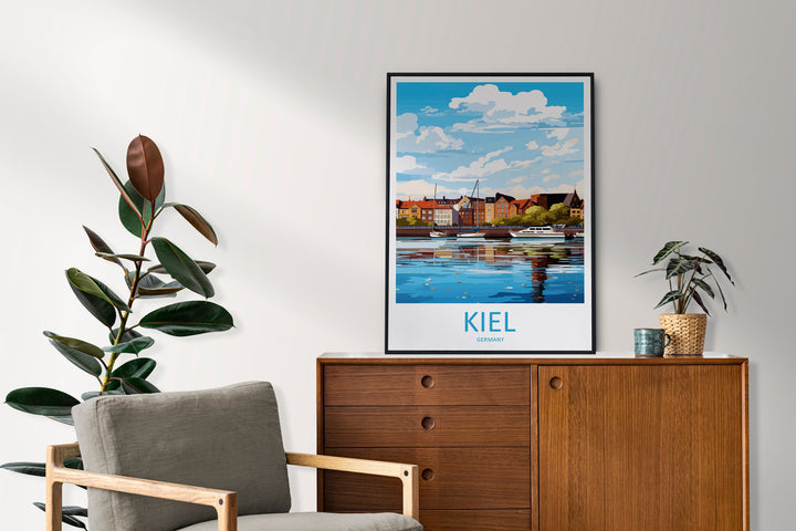 Kiel Travel Print Wall Art Kiel Wall Hanging Home Decoration Kiel Gift Art Lovers Wall Art Print Art Kiel Germany Poster