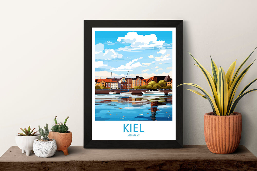 Kiel Travel Print Wall Art Kiel Wall Hanging Home Decoration Kiel Gift Art Lovers Wall Art Print Art Kiel Germany Poster