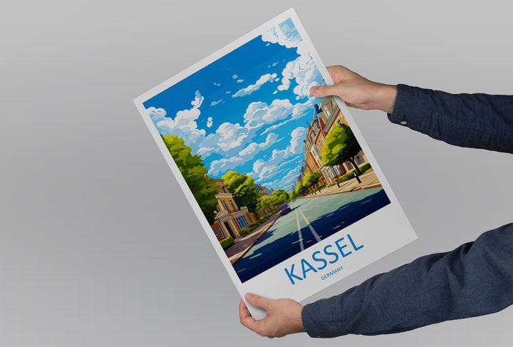Kassel Travel Print Wall Art Kassel Wall Hanging Home Decoration Kassel Gift Art Lovers Wall Art Print Art Kassel Germany Poster