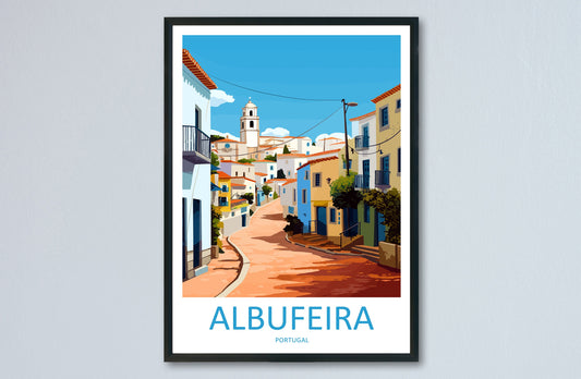 Albufeira Travel Print Wall Art Albufeira Wall Hanging Home Décor Albufeira Gift Art Lovers Portugal Art Lover Gift Cascais Wall Décor