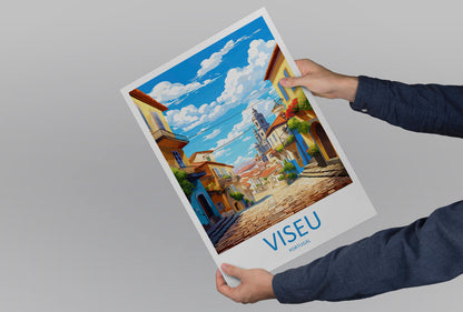Viseu Travel Print Wall Art Viseu Wall Hanging Home Décor Viseu Gift Art Lovers Portugal Art Lover Gift Viseu Wall Décor