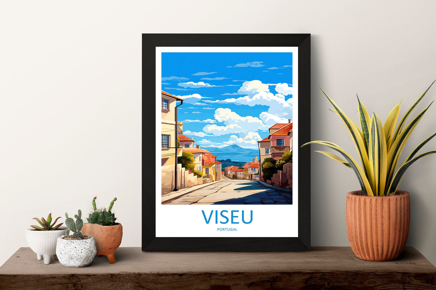 Viseu Travel Print Wall Art Viseu Wall Hanging Home Décor Viseu Gift Art Lovers Portugal Art Lover Gift Viseu Wall Décor
