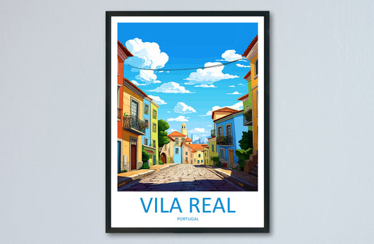 Vila Real Travel Print Wall Art Vila Real Wall Hanging Home Décor Vila Real Gift Art Lovers Portugal Art Lover Gift Vila Real Wall Décor