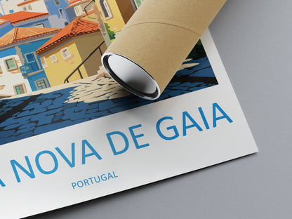 Vila Nova De Gaia Travel Print Wall Art Vila Nova De Gaia Wall Hanging Home Décor Vila Nova De Gaia Gift Art Lovers Portugal Art Lover Gift