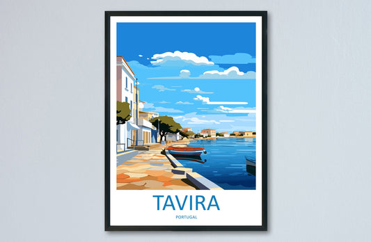 Tavira Travel Print Wall Art Tavira Wall Hanging Home Décor Tavira Gift Art Lovers Portugal Art Lover Gift Tavira Wall Décor
