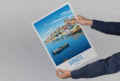 Sines Travel Print Wall Art Sines Wall Hanging Home Décor Sines Gift Art Lovers Portugal Art Lover Gift Sines Wall Décor
