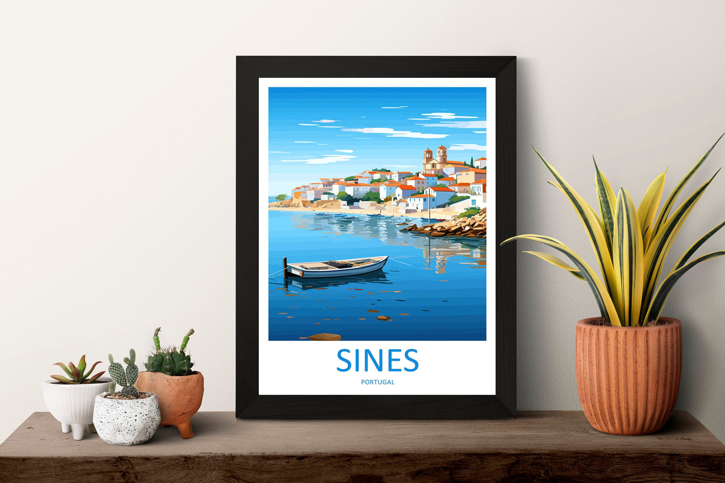 Sines Travel Print Wall Art Sines Wall Hanging Home Décor Sines Gift Art Lovers Portugal Art Lover Gift Sines Wall Décor