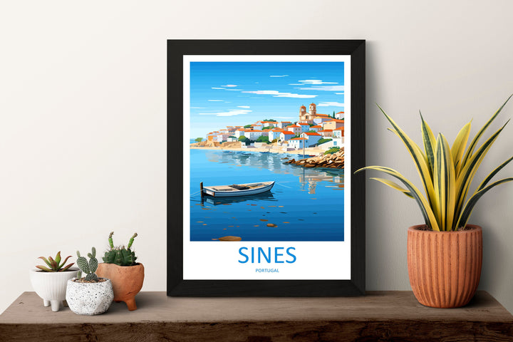 Sines Travel Print Wall Art Sines Wall Hanging Home Décor Sines Gift Art Lovers Portugal Art Lover Gift Sines Wall Décor