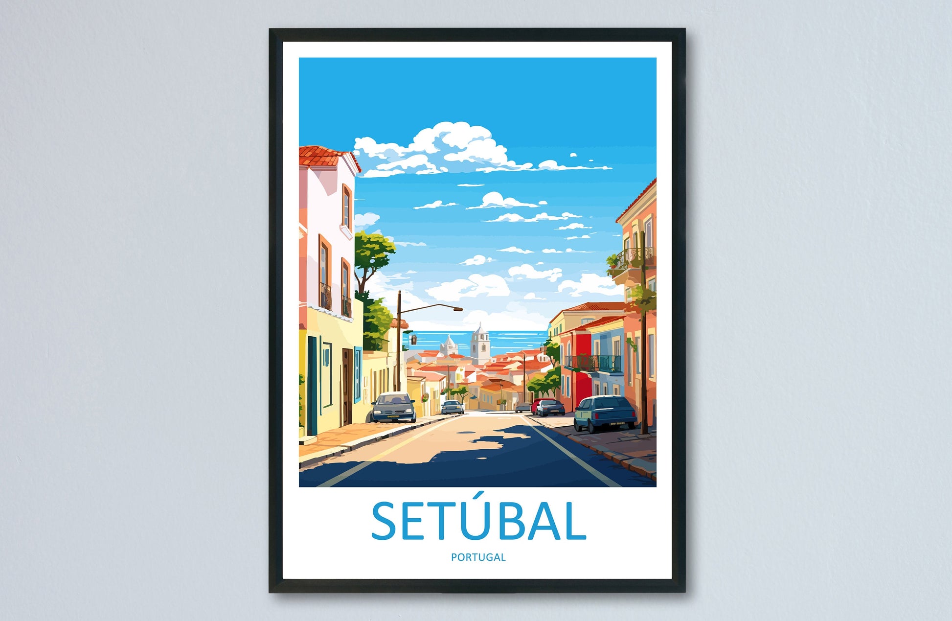 Setúbal Travel Print Wall Art Setúbal Wall Hanging Home Décor Setúbal Gift Art Lovers Portugal Art Lover Gift Setúbal Wall Décor