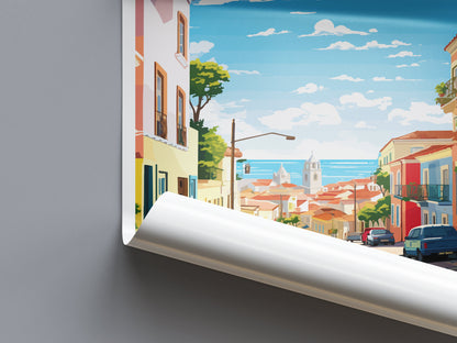Setúbal Travel Print Wall Art Setúbal Wall Hanging Home Décor Setúbal Gift Art Lovers Portugal Art Lover Gift Setúbal Wall Décor