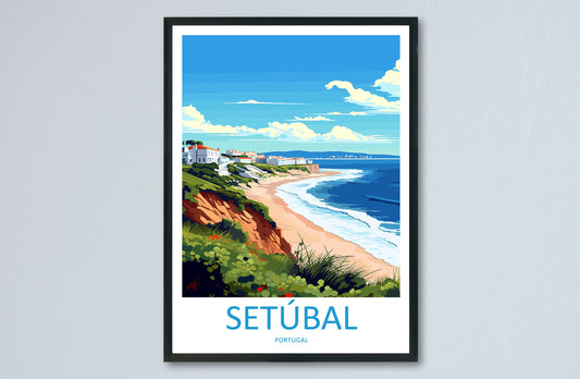 Setúbal Travel Print Wall Art Setúbal Wall Hanging Home Décor Setúbal Gift Art Lovers Portugal Art Lover Gift Setúbal Wall Décor