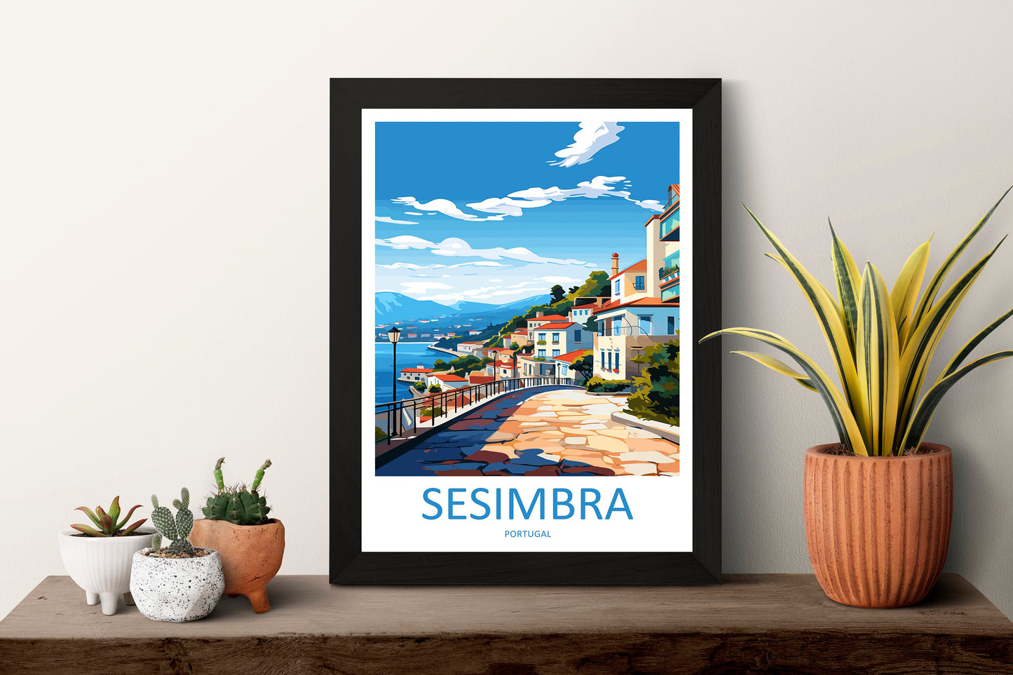 Sesimbra Travel Print Wall Art Sesimbra Wall Hanging Home Décor Sesimbra Gift Art Lovers Portugal Art Lover Gift Sesimbra Wall Décor