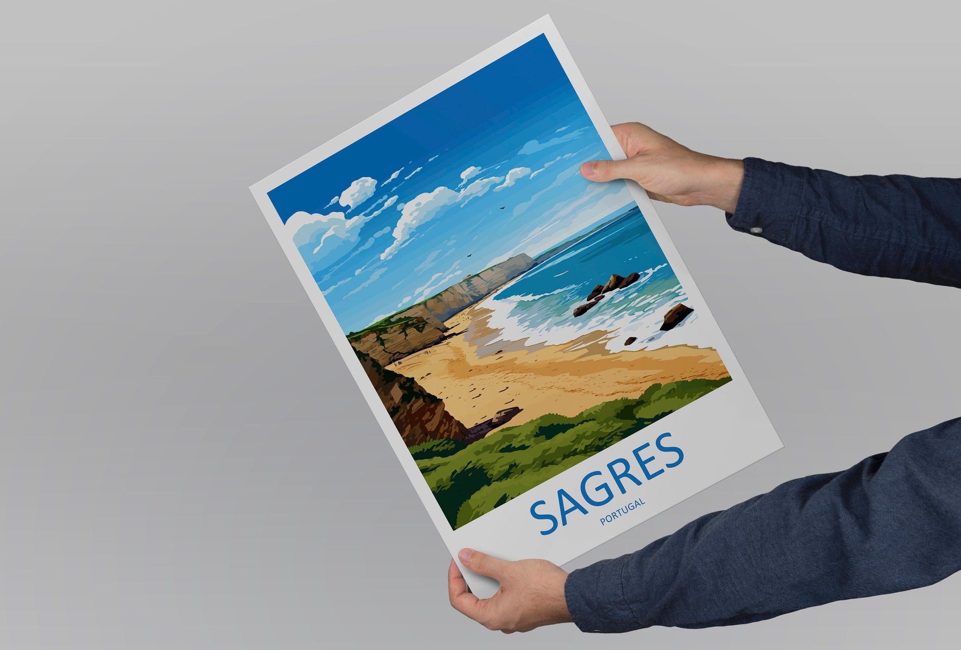 Sagres Travel Print Wall Art Sagres Wall Hanging Home Décor Sagres Gift Art Lovers Portugal Art Lover Gift Sagres Wall Décor