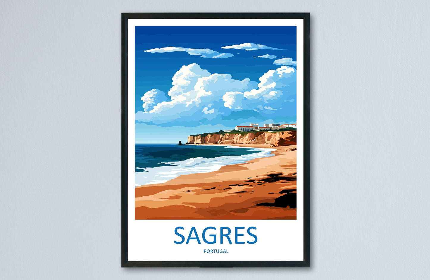 Sagres Travel Print Wall Art Sagres Wall Hanging Home Décor Sagres Gift Art Lovers Portugal Art Lover Gift Sagres Wall Décor