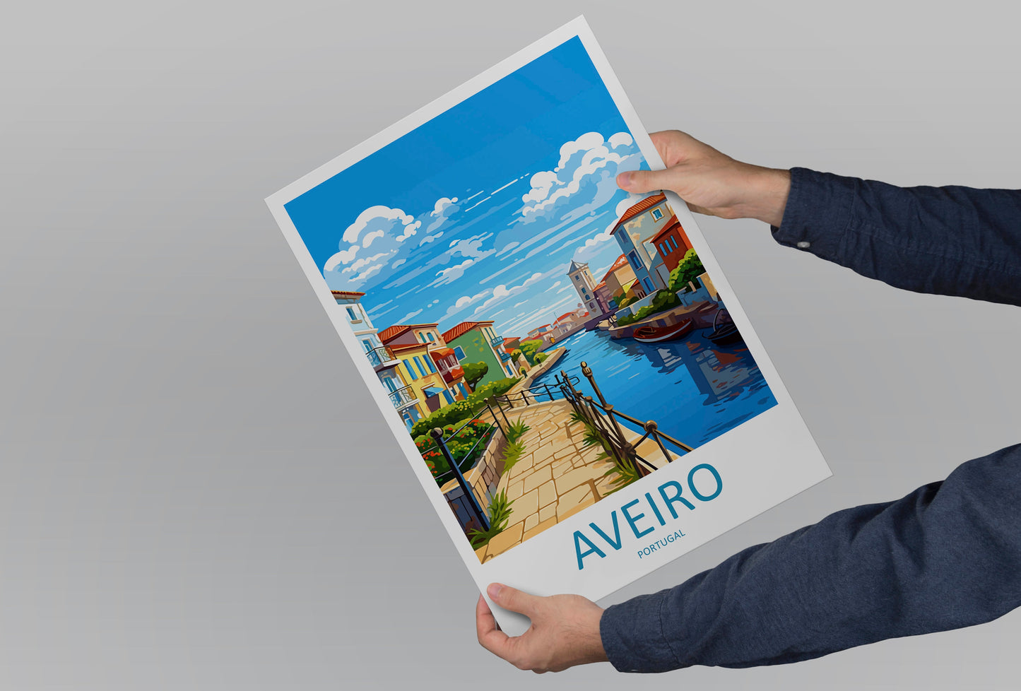 Aveiro Travel Print Wall Art Aveiro Wall Hanging Home Décor Aveiro Gift Art Lovers Portugal Art Lover Gift Aveiro Wall Décor